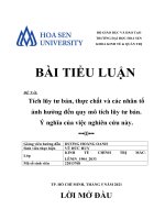 Tích lũy tư bản, thực chất và các nhân tố ảnh hưởng đến quy mô tích lũy tư bản         ý nghĩa của việc nghiên cứu này 
