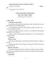 GIÁO án mĩ THUẬT lớp 2 SÁCH chân trời sáng tạo HK 1 thái 