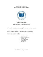 DỰ án KHỞI NGHIỆP KINH DOANH QUÁN COFFEE   INFACE COFFEE 