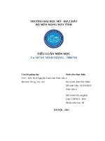 TIỄU LUÂN môn học cơ sở AN NINH MẠNG   7080703 