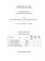 BÀI tập lớn môn học PHÁP LUẬT VIỆT NAM đại CƯƠNG đề tài PHÁP NHÂN CHỦ THỂ của QUAN hệ PHÁP LUẬT dân sự 