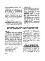 Khảo sát tình trạng mô gân bảo quản tại Lab công nghệ mô ghép – trường Đại học Y Hà Nội giai đoạn 2010 – 2020