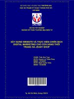 (Đồ án tốt nghiệp) xây dựng website và thực hiện chiến dịch digital marketing cho cửa hàng thời trang hà jeany shop 