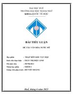 BÀI TIỂU LUẬN đề tài văn hóa nước mỹ 