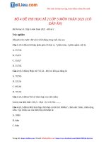 BỘ 4 ĐỀ THI HỌC KÌ 2 LỚP 5 MÔN TOÁN 2021 (CÓ ĐÁP ÁN)