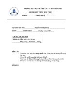 Bài thi kết thúc học phần môn Toán cao cấp 1 - Trường ĐH Ngân hàng TP. HCM