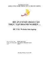 ĐỒ ÁN CƠ SỞ 1/BÁO CÁO THỰC TẬP DOANH NGHIỆP…. ĐỀ TÀI: Website bán laptop. ThS. ĐẶNG THỊ KIM NGÂN