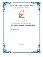 Quản lý dự án phần mềm PTIT