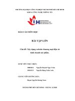 Chủ đề xây dựng website thương mại điện tử kinh doanh mỹ phẩm 