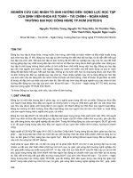 Nghiên cứu các nhân tố ảnh hưởng đến động lực học tập của sinh viên khoa Kế toán – Tài chính – Ngân hàng trường Đại học Công nghệ TP.HCM (HUTECH)