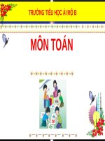 Bài giảng môn Toán lớp 1 sách Cánh diều năm học 2020-2021 - Bài 5: Các số 7, 8, 9 (Trường Tiểu học Ái Mộ B)