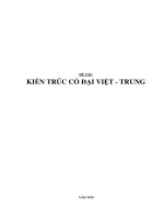 KIẾN TRÚC CỔ ĐẠI VIỆT  TRUNG