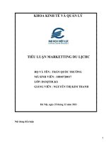 TIỂU LUẬN MARKETTING DU LỊCH cao bằng