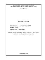 Giáo trình Gá lắp kết cấu hàn (Nghề: Hàn - Cao đẳng) - Trường CĐ Nghề Kỹ thuật Công nghệ