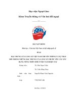 ĐẶC TRƯNG CỦA LÀNG XÃ VIỆT NAM TRUYỀN THỐNG VÀ SỰ THAY ĐỔI TRONG NHỮNG ĐẶC TRƯNG CỦA LÀNG XÃ TRƯỚC YÊU CẦU XÂY DỰNG NÔNG THÔN MỚI Ở VIỆT NAM HIỆN NAY