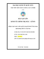 Cạnh tranh và độc quyền trong nền kinh tế thị trường định hướng XHCN ở việt nam 