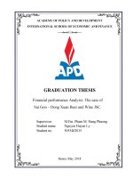 Gradute thesis analyzing the financial situation of saigon beer, alcohol joint stock company  how to improve financial performance 