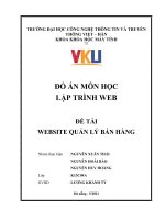 ĐỒ án môn học lập TRÌNH WEB đề tài WEBSITE QUẢN lý bán HÀNG 