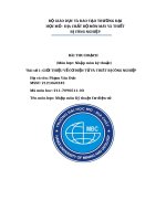 BÀI THU HOẠCH (môn học nhập môn kỹ thuật) bài số 1GIỚI THIỆU về cơ điện tử và THIÊT bị CÔNG NGHIỆP 