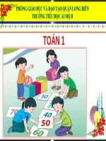 Bài giảng môn Toán lớp 1 sách Cánh diều năm học 2021-2022 - Bài 12: Em ôn lại những gì đã học (Trường Tiểu học Ái Mộ B)