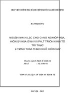Luận văn tiến sĩ kinh tế nguồn nhân lực cho công nghiệp hóa, hiện đại hóa gắn với phát triển kinh tế tri thức ở tỉnh thừa thiên huế hiện nay 