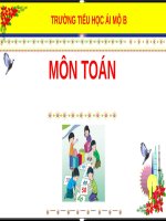 Bài giảng môn Toán lớp 1 sách Cánh diều năm học 2020-2021 - Bài 2: Hình vuông, hình tròn, hình tam giác, hình chữ nhật (Trường Tiểu học Ái Mộ B)
