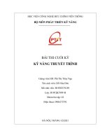 Hãy trình bày kỹ năng kiểm soát sự lo lắng  anhchị hãy tự đánh giá kỹ năng thuyết trình của bản thân và tìm ra những mặt hạn chế để thuyết trình 