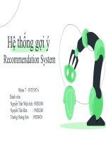 SLIDE THUYẾT TRÌNH TIỂU LUẬN hệ thống gợi ý recommendation system 