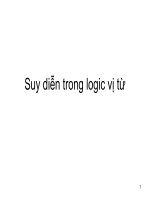 Bài giảng trí tuệ nhân tạo suy diễn trong logic vị từ   trường đại học thủy lợi 
