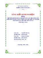 Một số giải pháp rèn luyện kỹ năng làm việc nhóm góp phần hình thành và phát triển năng lực hợp tác cho học sinh thông qua dạy học môn Toán 10