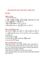 ĐỀ CƯƠNG ôn tập TOÁN vào 10 năm 2021