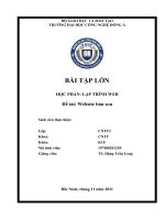 Bài tập lớn học phần lập trình web đề tài website bán son