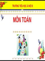 Bài giảng môn Toán lớp 1 sách Cánh diều năm học 2020-2021 - Bài 2: Các số 1, 2, 3 (Trường Tiểu học Ái Mộ B)