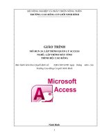 Giáo trình Lập trình quản lý Access (Nghề Lập trình máy tínhCĐ)