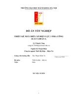 ĐỒ án tốt NGHIỆP THIẾT kế máy BIẾN áp điện lực 3 PHA CÔNG SUẤT 1250 kVA 