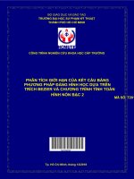 (Đề tài NCKH) phân tích giới hạn của kết cấu bằng phương pháp đẳng hình học dựa trên trích bezier và chương trình tính toán hình nón bậc 2 