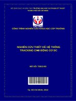 (Đề tài NCKH) nghiên cứu thiết kế hệ thống tracking cho động cơ DC 
