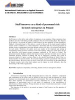 Staff turnover as a kind of personnel risk