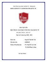 BÀI TẬP LỚN HỌC PHẦN GIAO DỊCH THƯƠNG MẠI QUỐC TẾ