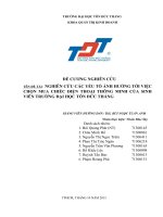 NGHIÊN cứu các yếu tố ẢNH HƯỞNG tới VIỆC CHỌN MUA CHIẾC điện THOẠI THÔNG MINH của SINH VIÊN TRƯỜNG đại học tôn đức THẮNG 