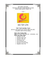 BÀI tập lớn TTNT  Haui