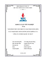 Giải pháp thúc đẩy dịch vụ giao nhận hàng hóa xuất nhập khẩu bằng đường hàng không của công ty cổ phần quốc tế tico  