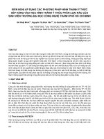 Kiến nghị áp dụng các phương pháp hình thành ý thức xếp hàng vào việc hình thành ý thức phân loại rác của sinh viên trường Đại học Công nghệ thành phố Hồ Chí Minh