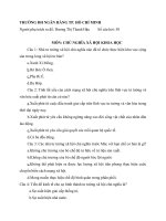 ĐỀ THI TRẮC NGHIỆM có đáp án môn CHỦ NGHĨA xã hội KHOA học 