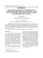 Hệ qui chiếu được đề xuất cho nghiên cứu tương đồng dị biệt trong giao tiếp giao văn hoá và sự cố dụng học trong giao tiếp liên văn hoá: Qui chiếu biểu hiện (văn hoá)