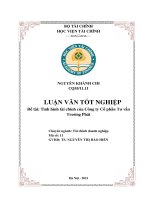 Tình hình tài chính của công ty cổ phần tư vấn trường phát luận văn tốt nghiệp  chuyên ngành tài chính doanh nghiệp 