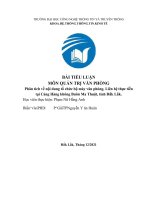 BÀI TIỂU LUẬN môn QUẢN TRỊ văn PHÒNG phân tích về nội dung tổ chức bộ máy văn phòng  liên hệ thực tiễn tại cảng hàng không buôn ma thuột, tỉnh đắk lắk  
