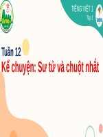 Bài giảng môn Tiếng Việt lớp 1 sách Cánh diều năm học 2021-2022 - Tuần 12: Kể chuyện Sư tử và chuột nhắt (Trường Tiểu học Ái Mộ B)