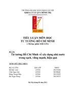 Tư tưởng hồ chí minh về xây dựng nhà nước trong sạch, vững mạnh, hiệu quả