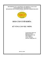 BÁO cáo CUỐI KHÓA kỹ NĂNG làm VIỆC NHÓM 